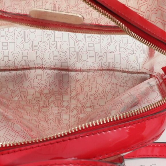 Michael Kors Medium Rhea Clear Zip Backpack Translucent Red Trim Logo MSRP $228 - Picture 6 of 8